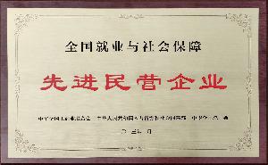 全國(guó)就業(yè)與社會(huì)保障先進(jìn)民營(yíng)企業(yè)